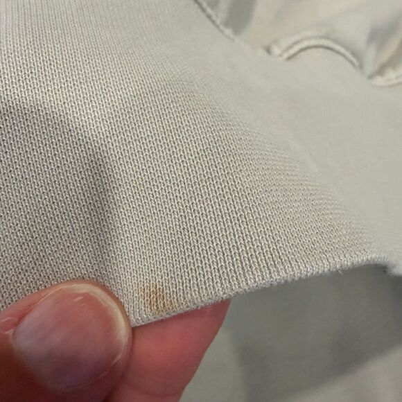 Nike Cropped Sweatshirt Women’s Medium Beige Oversized Balloon Sleeve Crewneck N - Picture 7 of 7